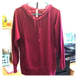 Pink hoodie with front pouch